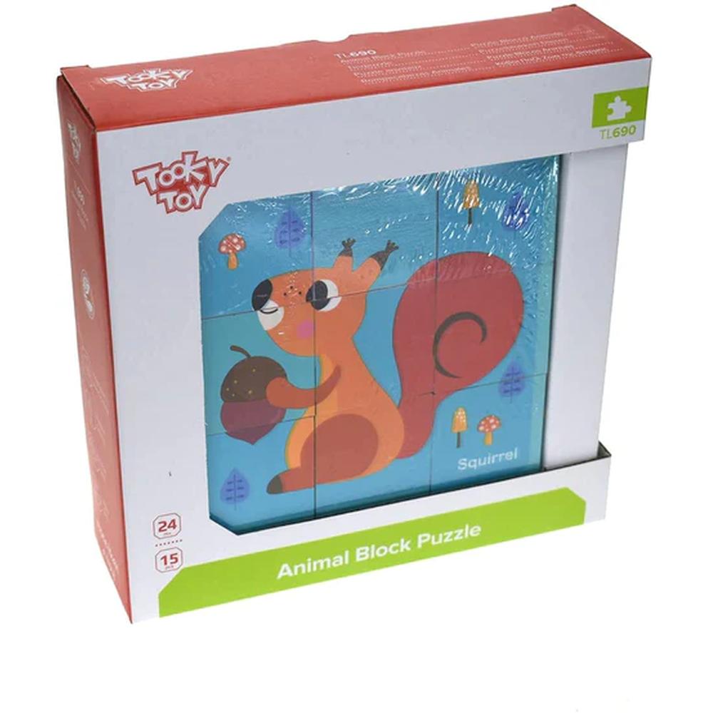 Rompecabezas de Madera en Cubos para Armar Diferentes Animales