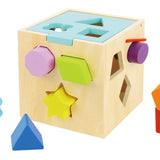 Clasificador de Madera Cubo de Colores con Bloques , Jugete Didactivo