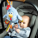 Peluche de actividades para bebe de la gallina pintadita