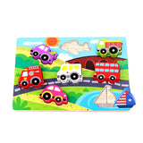 Rompecabezas De Madera Infantil Transportes 9 Pz