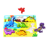 Rompecabezas De Madera Infantil Dinosaurios 8 Piezas